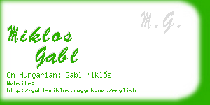 miklos gabl business card